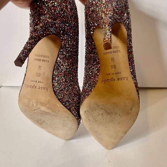Kate Spade Licorice Glitter Heels - Picture 3 of 6